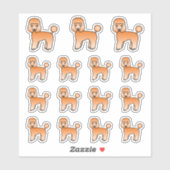 Abrite Speelgoed Poodle Cute-tekenhonden Sticker (Vel)