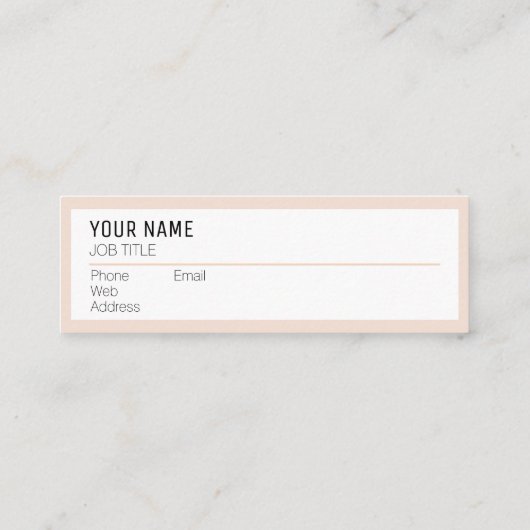 Abrito Modern Minimalist Mini Visitekaartje (Achterkant)