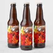 Abritostructuur Uitgelekte hars Abstracte Abstract Bier Etiket (Flessen)