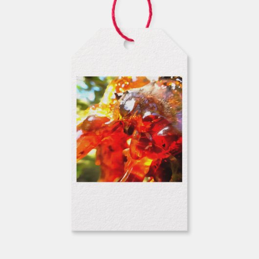 Abritostructuur Uitgelekte hars Abstracte Abstract Cadeaulabel (Achterkant)