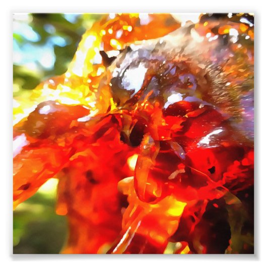 Abritostructuur Uitgelekte hars Abstracte Abstract Foto Afdruk (Voorkant)