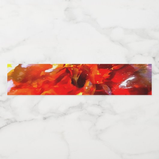Abritostructuur Uitgelekte hars Abstracte Abstract Waterfles Etiket (Enkel label)