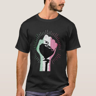 Abroseksualiteit Vlag Pride Fist Queer Lgbt Abrose T-shirt