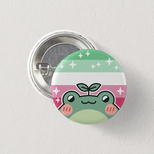 Abroseksuele LGBT Pride Flag Kikker Ronde Button 3,2 Cm (Voorkant /achterkant)