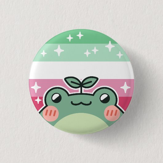 Abroseksuele LGBT Pride Flag Kikker Ronde Button 3,2 Cm (Voorkant)