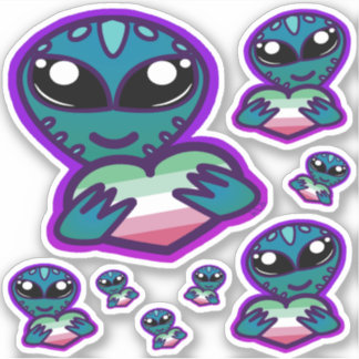 Abrosexuele en Proud Alien-Stickers Sticker