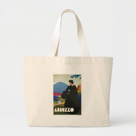 Abruzzen, Italië poster voor oldtimers Grote Tote Bag (Voorkant)