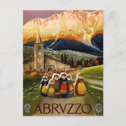 Abruzzen Italië Reis Briefkaart (Voorkant)
