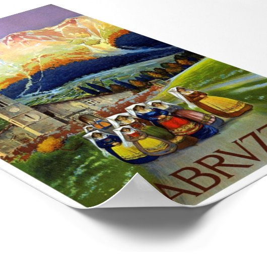  Abruzzen Italië Reizen Klassiek Poster (Hoek)