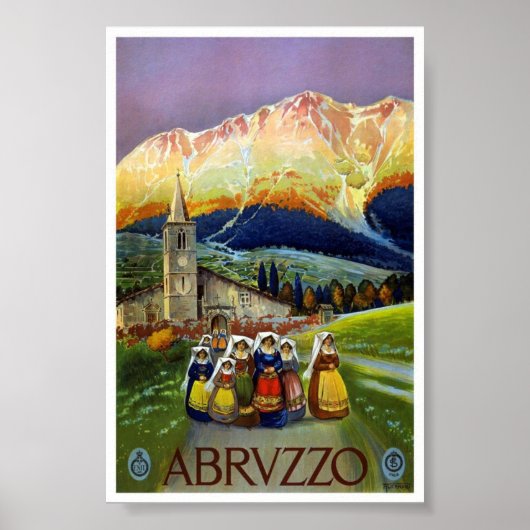  Abruzzen Italië Reizen Klassiek Poster (Voorkant)