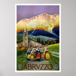 "Abruzzen, Italië" Vintage Travel Poster