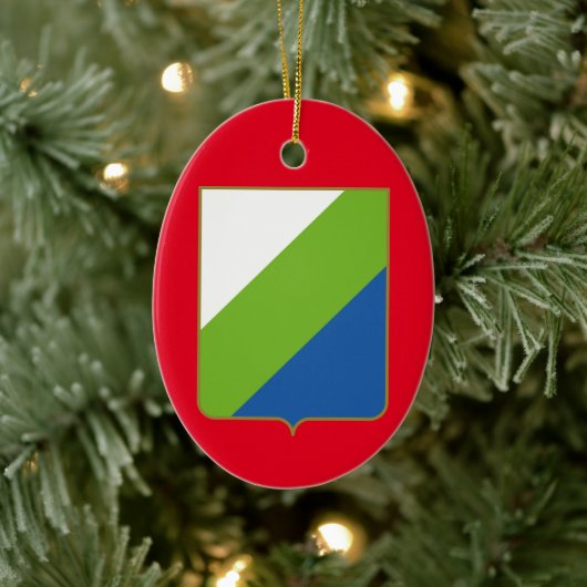 Abruzzen, Italië - wapenschild Keramisch Ornament (Boom)