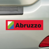 Abruzzen vlag (Italië) Bumpersticker (Op auto)