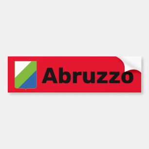 Abruzzen vlag (Italië) Bumpersticker