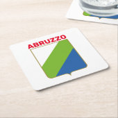Abruzzen vlag (Italië) Kartonnen Onderzetters (Schuin)
