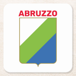 Abruzzen vlag (Italië) Kartonnen Onderzetters