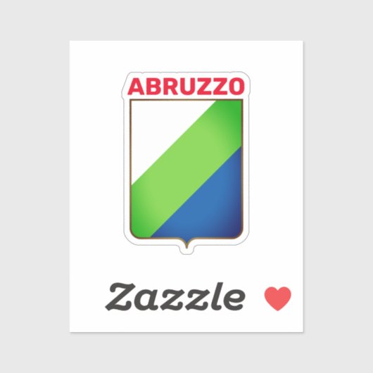 Abruzzen vlag (Italië) Sticker (Vel)