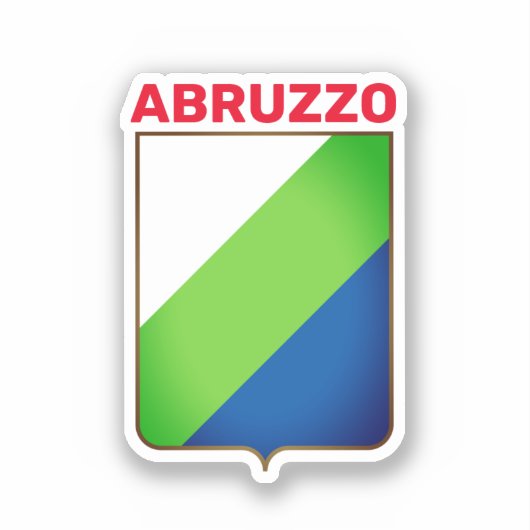 Abruzzen vlag (Italië) Sticker (Voorkant)