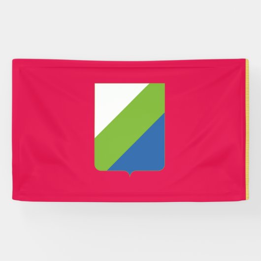 Abruzzen vlag Italië symbool Italië Spandoek (Horizontaal)