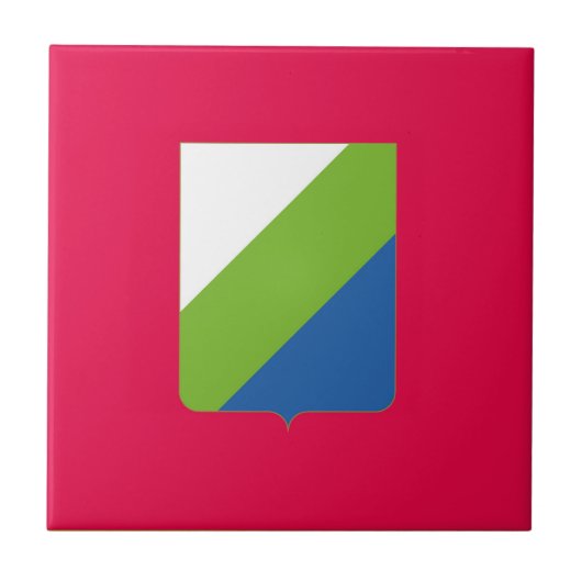 Abruzzen vlag Italië symbool Italië Tegeltje (Voorkant)
