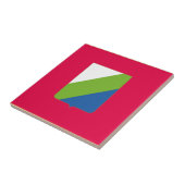 Abruzzen vlag Italië symbool Italië Tegeltje (Zijkant)