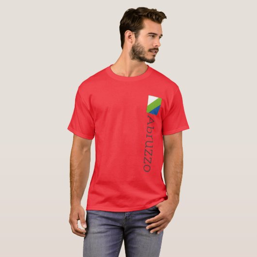 Abruzzen vlag (Italië) T-shirt (Voorkant volledig)