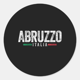 Abruzzo Italia Italiaanse vlag Ronde Sticker