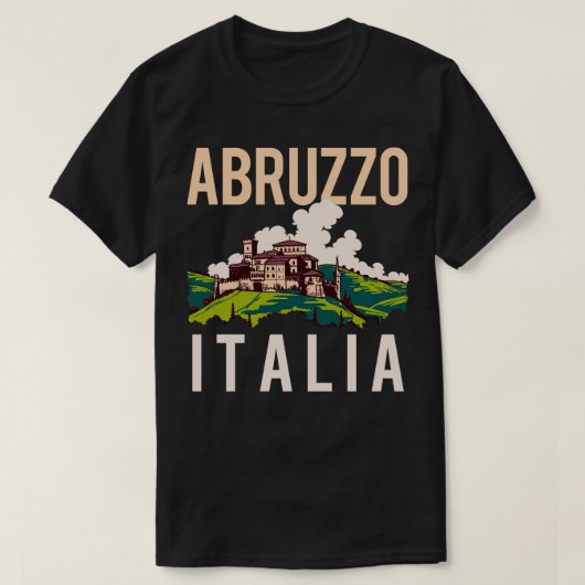Abruzzo Italia Retro Italiaanse Regio Design T-shirt (Design voorkant)
