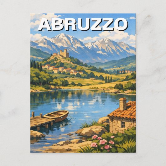 Abruzzo Italië Reizen Briefkaart (Voorkant)