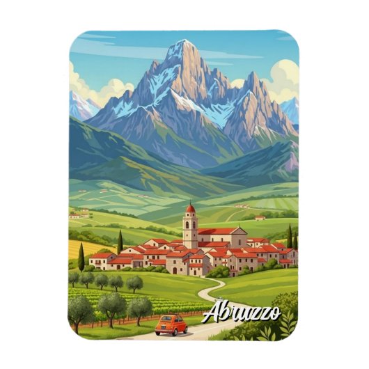 Abruzzo Italië Reizen Magneet (Verticaal)