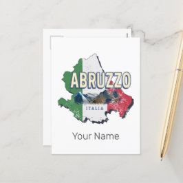 Abruzzo Italië Retro Regio Kaart  Souvenir