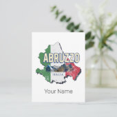 Abruzzo Italië Retro Regio Kaart  Souvenir (Staand voorkant)