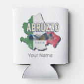 Abruzzo Italië Retro Regio Kaart  Souvenir Blikjeskoeler (Achterkant)