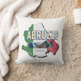 Abruzzo Italië Retro Regio Kaart  Souvenir Kussen