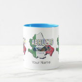 Abruzzo Italië Retro Regio Kaart  Souvenir Mok (Midden)