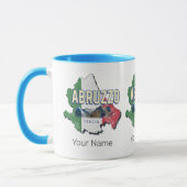 Abruzzo Italië Retro Regio Kaart  Souvenir Mok (Links)