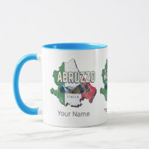 Abruzzo Italië Retro Regio Kaart  Souvenir