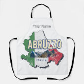 Abruzzo Italië Retro Regio Kaart  Souvenir Schort (Voorkant)