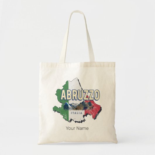 Abruzzo Italië Retro Regio Kaart  Souvenir Tote Bag (Voorkant)