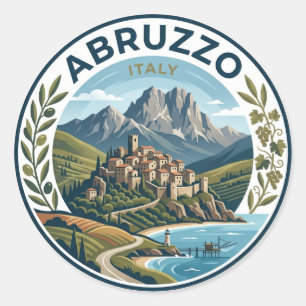Abruzzo Italië Ronde Sticker