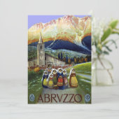 Abruzzo Italië Vintage Reisposter Kunst met Vrouwe (Staand voorkant)