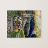 Abruzzo Italië Vintage Travel Poster Kunst met Vro Legpuzzel (Horizontaal)