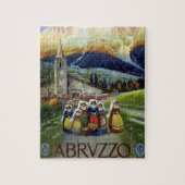 Abruzzo Italië Vintage Travel Poster Kunst met Vro Legpuzzel (Verticaal)