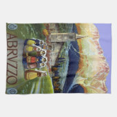 Abruzzo Italië Vintage Travel Poster Kunst met Vro Theedoek (Horizontaal)