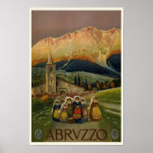 Abruzzo Italy Vintage Poster (Voorkant)