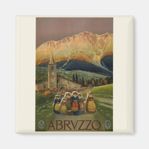 Abruzzo Italy Vintage Poster Magneet