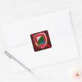 Abruzzo Mettalic Emblem Vierkante Sticker (Envelop)