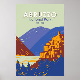 Abruzzo Nationaal Park Italië Reis Kunst Vintage Poster