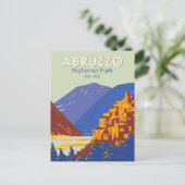 Abruzzo Nationaal Park Italië Reizen Kunst Vintage Briefkaart (Staand voorkant)