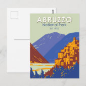 Abruzzo Nationaal Park Italië Reizen Kunst Vintage Briefkaart (Voorkant / Achterkant)